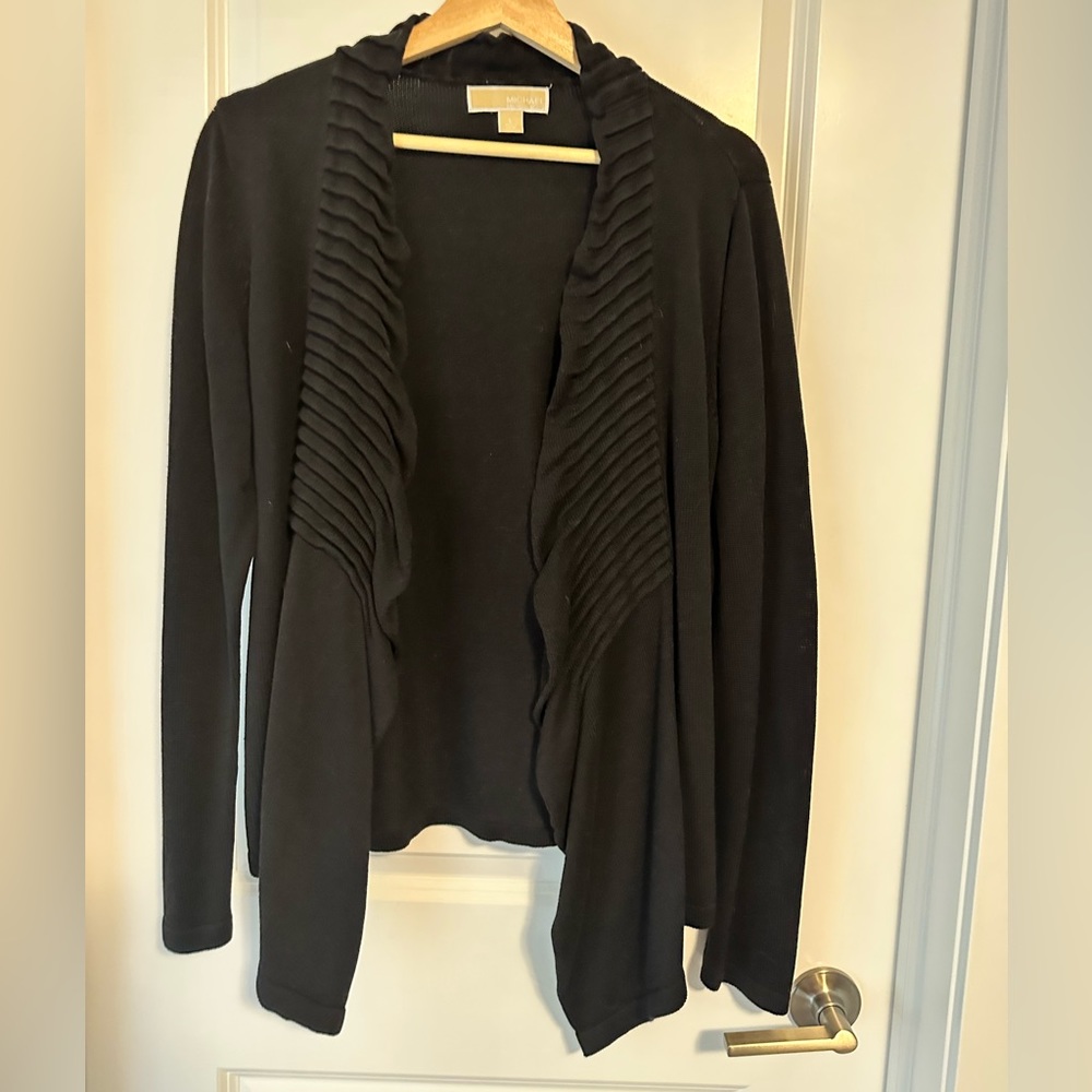 Michael Kors Open front Cardigan. Black, size L
